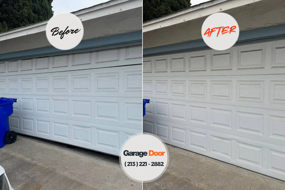 Before and after: garage door repair Columbiana, OH